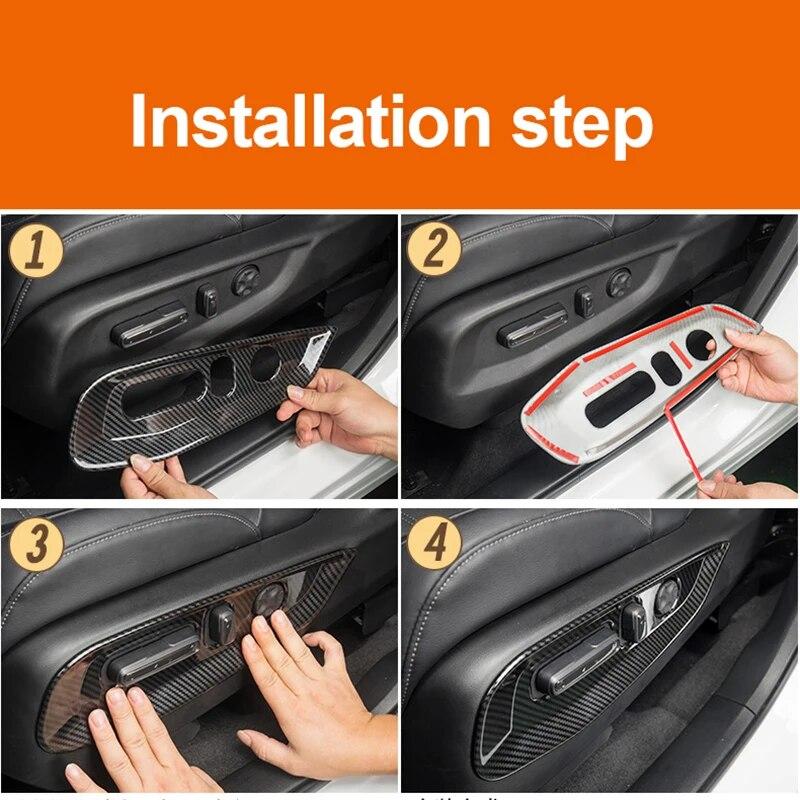 For Honda Crv CR-V 2017- 2022 ABS Car Seat Adjustment Switch Knob Panel Trim Covers Interior Moulding Accessories