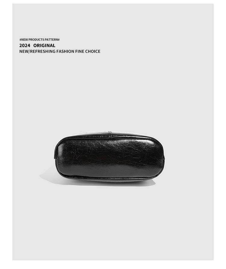 Модная женская текстурированная черная сумка-тоут - 2025 Большая вместительная универсальная сумка на плечо и через плечо