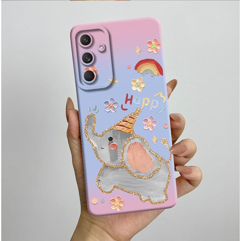 Чехол для телефона Samsung Galaxy M35 5G Бампер Силиконовый Ударопрочный Красивый Чехол с Бабочками и Цветами для Galaxy M 35 M55 Funda