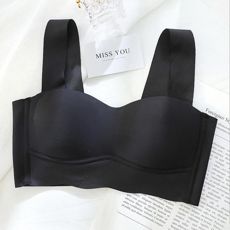 Sexy Bra Seamless Bralette Women Push Up Bras Wide Shoulder Strap Brassiere Girls Underwear Thin Cup Lingerie A B Cup