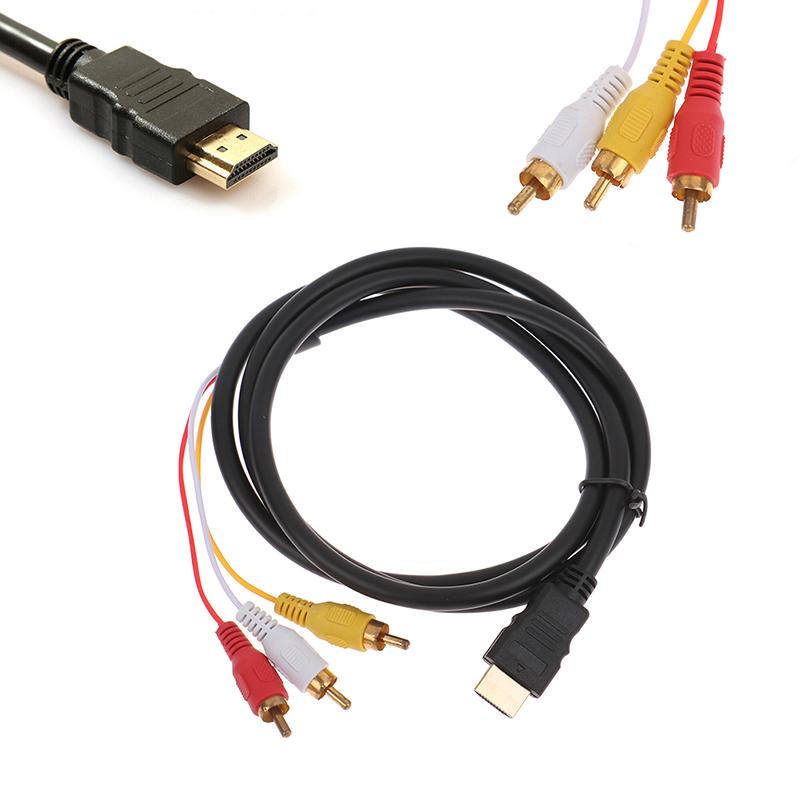 5Ft Hdmi To 3Rca/Av Converter Video Audio Converter Component Adapter Cable