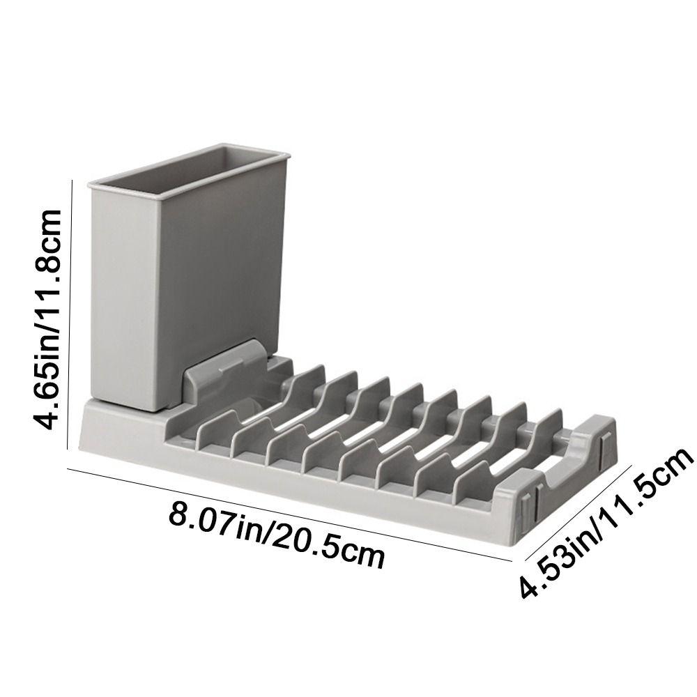 Plastic Foldable Dish Drying Rack 2 IN 1 Space-Saving Utensils Drainer Racks Large Capacity Dish Drainer Bowl and Chopstick