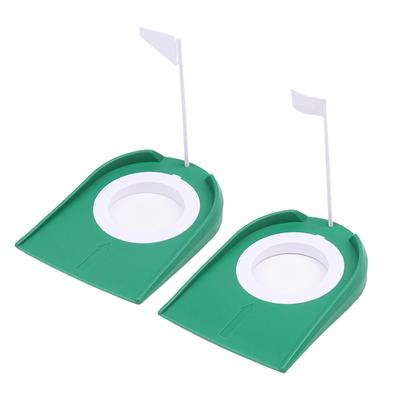 Тренажер для гольфа в помещении с лункой, паттер с флагом, тренировочное приспособление для игры на лужайке, домашнее учебное приспособление для игры во дворе, регулируемое отверстие