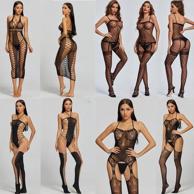 Плюс Размер Ажурное Сексуальное Женское Белье Экзотическое Платье Для Ночных Клубов для Женщин Эротический Горячий Сексуальный Костюм Babydoll Секс Нижнее Белье Открытое Белье с вырезами