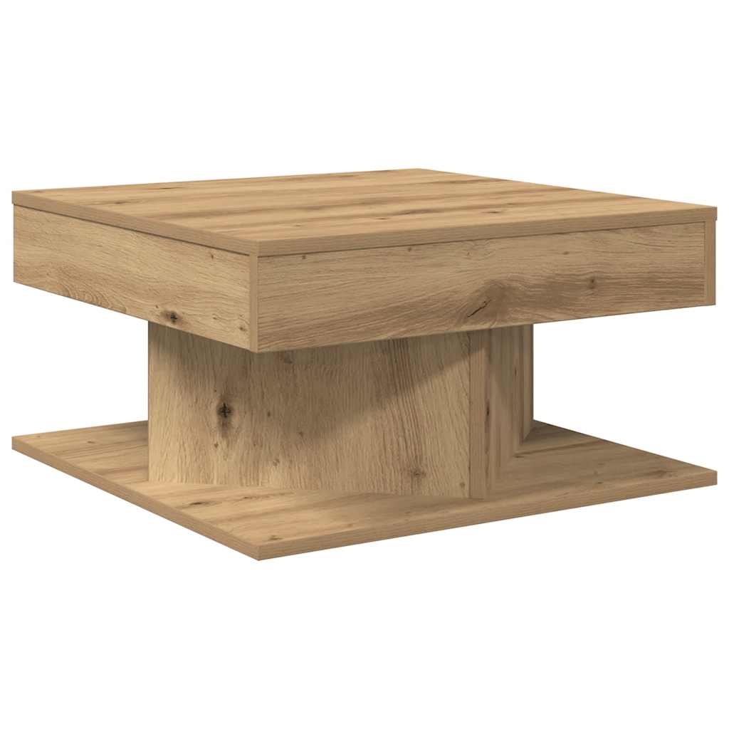 Coffee Table, Artisan Oak 55x55x30 Cm, Wood-based Material