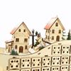 Деревянный 24-часовой Рождественский календарь с обратным отсчетом Креативный домашний календарь саней Деревянные светодиодные рождественские украшения