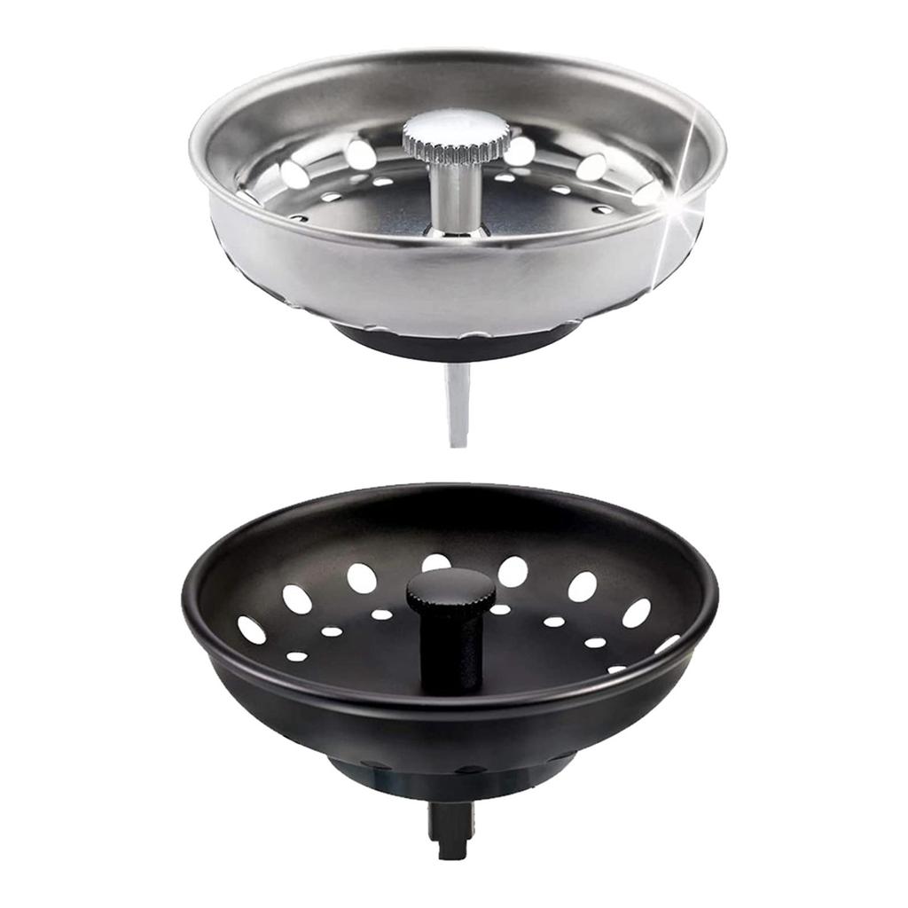Kitchen Sink Plug Stopper Sink Strainer with Knob Waste Plug Sink Basket Strainer for Standard 3-1/2 inch Drain