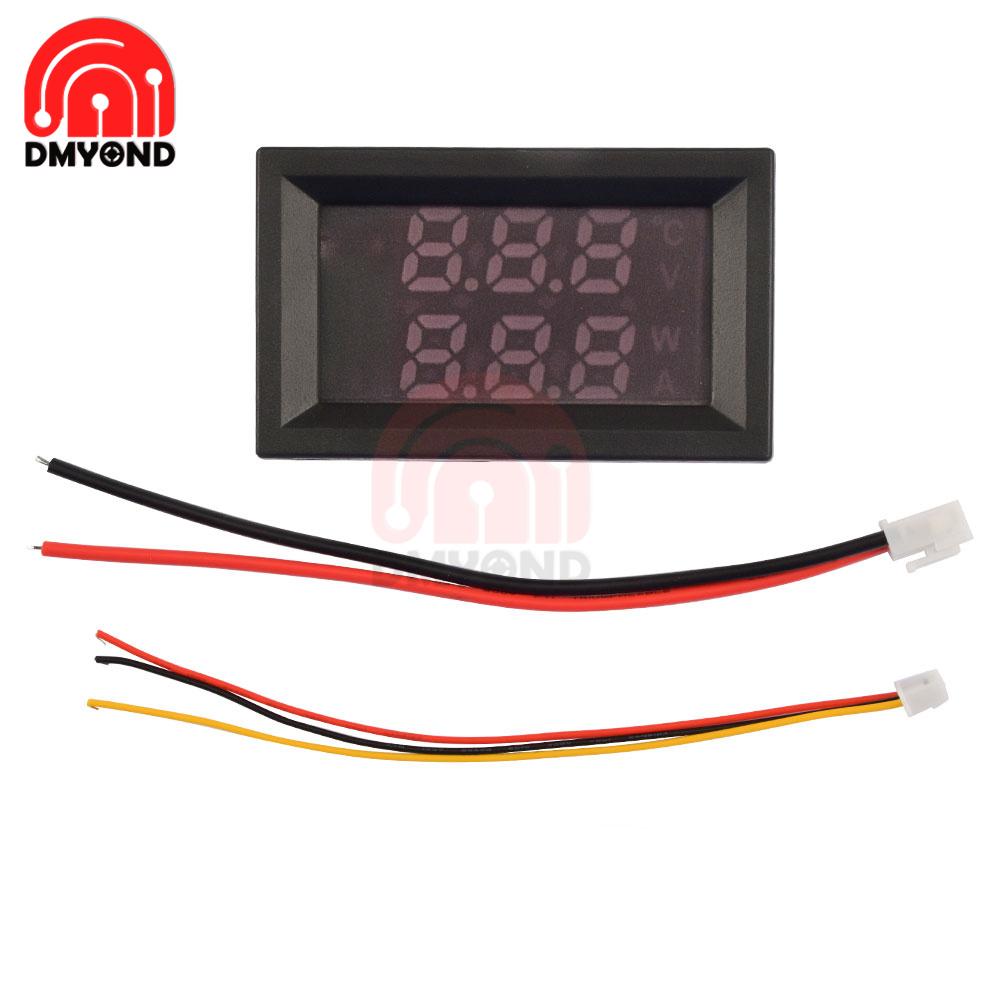 M430 DC 4-30V измеритель напряжения тока мощности 10А 50А 100А светодиодный цифровой вольтметр амперметр измеритель тока вольт-тестер панель мониторинга