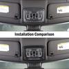 Carbon Front Top Light Control Eye Glass Door Cover Trim for Chevy Silverado 19+