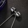 Silver Barbell Necklace, Dumbbell, Gym 360