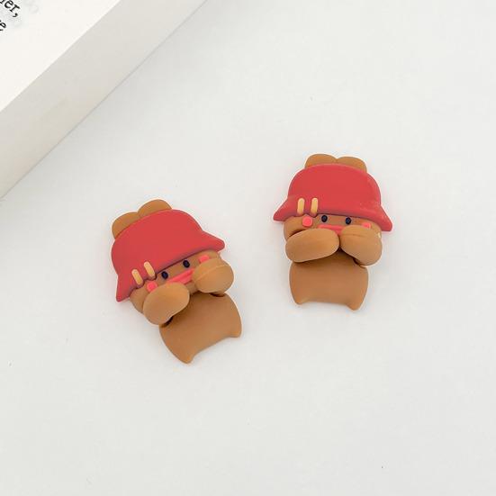 2 шт. силиконовые кабельные органайзеры многоцелевые зажимы для управления проводами милые держатели для шнуров с дизайном животных