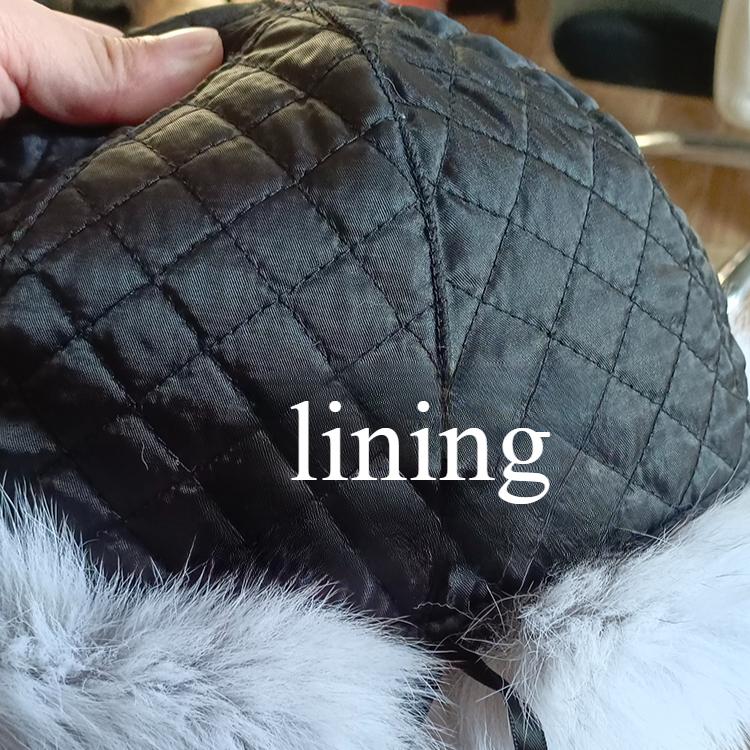 Outdoor Earflap Hat Snow Ski Cap Fleece Bomber Trapper Hat Women Ushanka Real Fox Fur Pompom Winter Russain Cossack