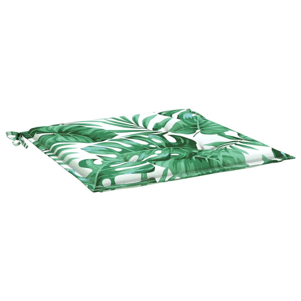 Seat Cushions 6 pcs Leaf Pattern 50 x 50 x 4 cm Fabric
