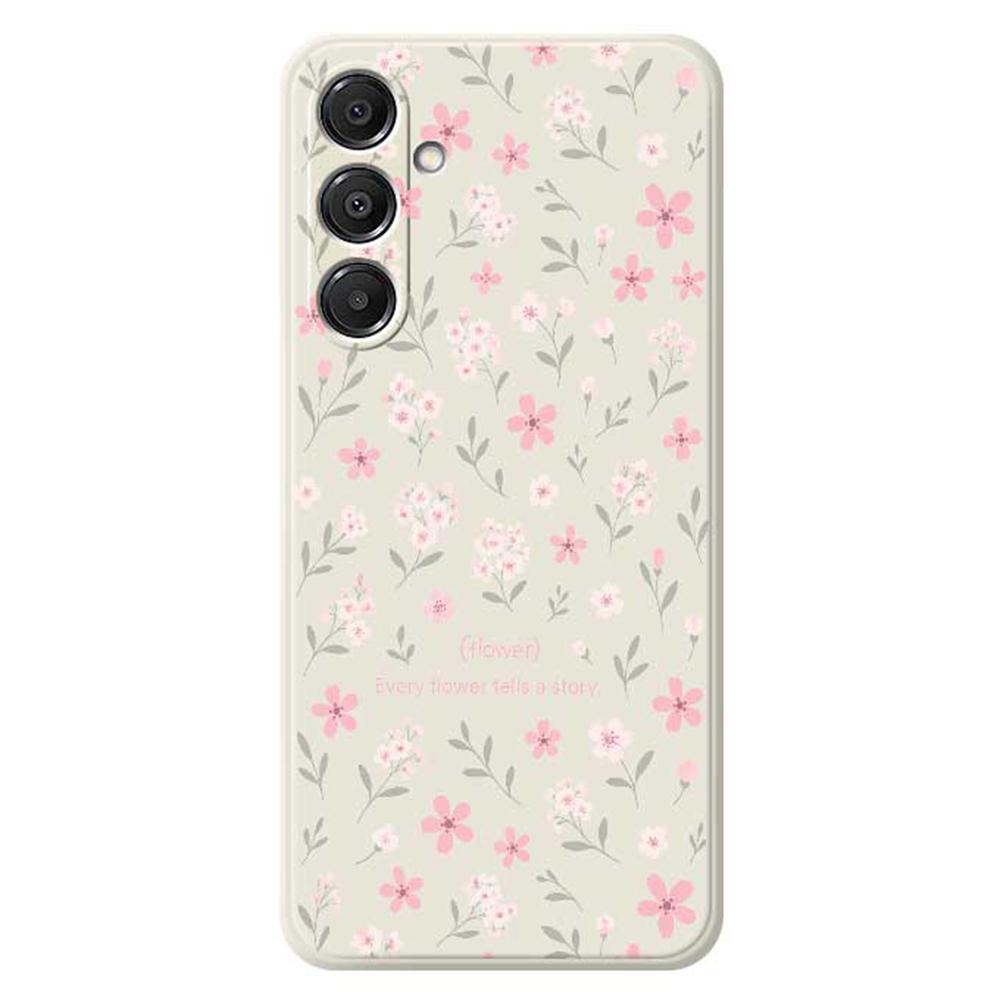 For Samsung Galaxy A16 5G/4G Case Small Flower Pattern Printing Straight Edge TPU Phone Back Cover