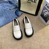 Французские туфли Мэри Джейн из маленькой кожи, женские летние 2025, новые туфли на платформе-маффин с одним ремешком, черные лоферы