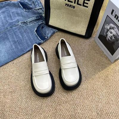 Французские туфли Мэри Джейн из маленькой кожи женские лето 2025 новая женская обувь платформа маффин лоферы черные туфли