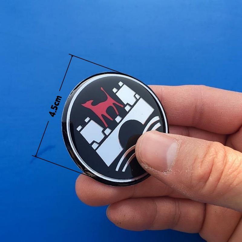 1Pc 4.5cm Car Steering Wheel Emblem Badge Sticker Decoration Accessories
