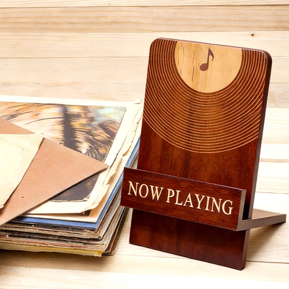 Large Capacity Vinyl Record Holder Handmade Wooden Record Display Stand CD Storage Rack Table