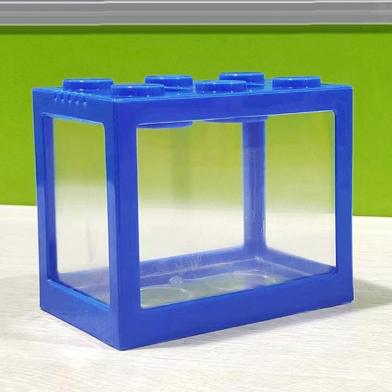 1 шт. Домашний блок Аквариум для рыбок Петушков Маленький Настольный Мини-аквариум Штабелируемый Креативный Дизайн Аквариум