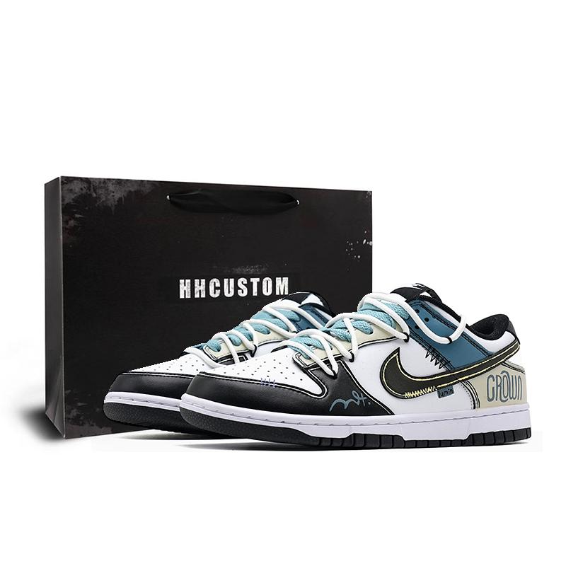 Nike Dunk Gingerbread Beach Synthetic Leather Slip Resistant Abrasion Resistant Low top Skateboard Shoes Unisex HF5441-100(Team1727-)