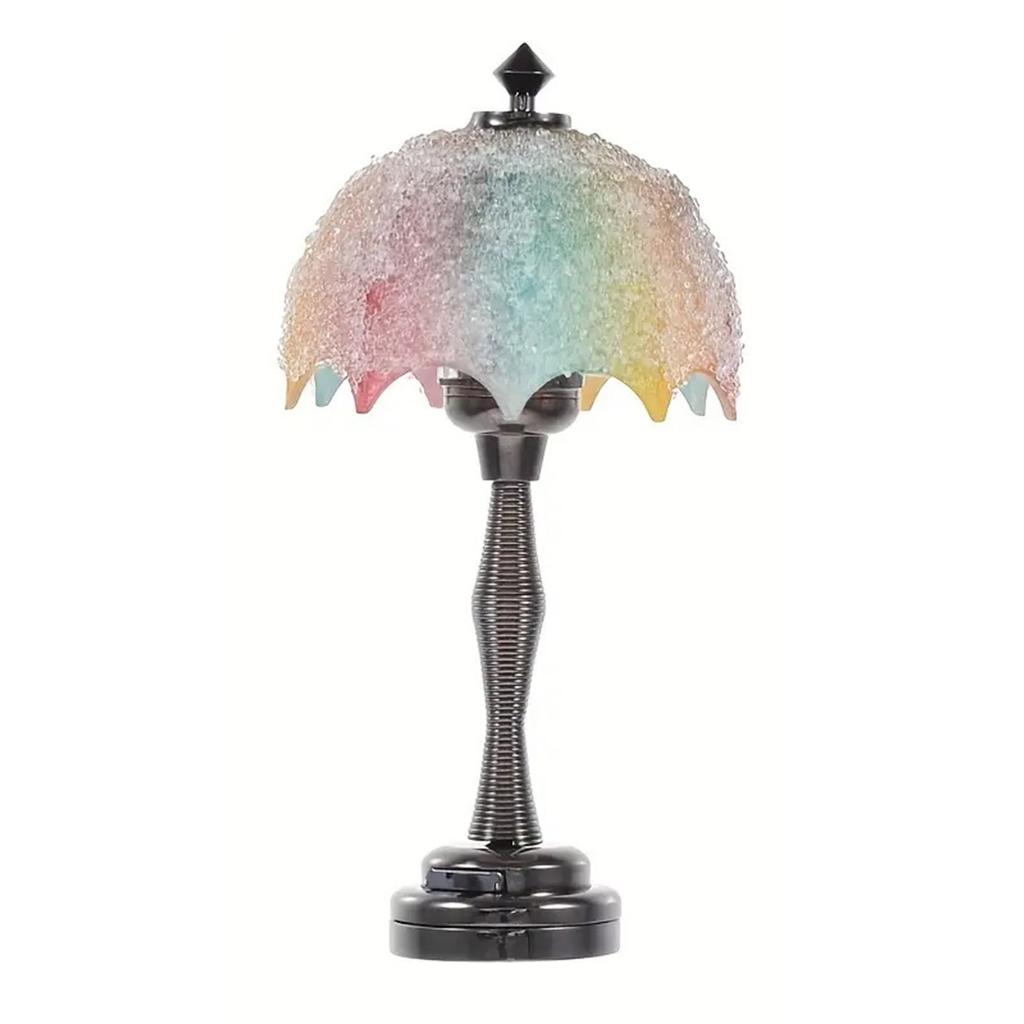 1/12 Светодиодная настольная лампа для кукольного домика Сделай сам Мини Готическая настольная лампа Сделай сам Теплый белый светодиодный настенный светильник Украшение кукольного домика Модель для демонстрации