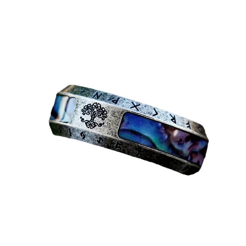 Beier Европейское и Американское Кольцо с Буквой Викинга из Антикварной Нержавеющей Стали - Ретро Мода Титановая Сталь Узор Раковины