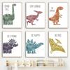 Cartoon Cute Dinosaur Posters Animal Nursery Nordic Poster Wall Art Canvas Painting Home Decor Kids Room Nursery Decoration