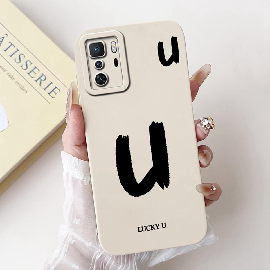 New Fashion Letter Phone Case For Xiaomi Redmi Note 10 Pro 5G Soft Silicone Shockproof Cover For Redmi Note10 5G 10T Bumper
