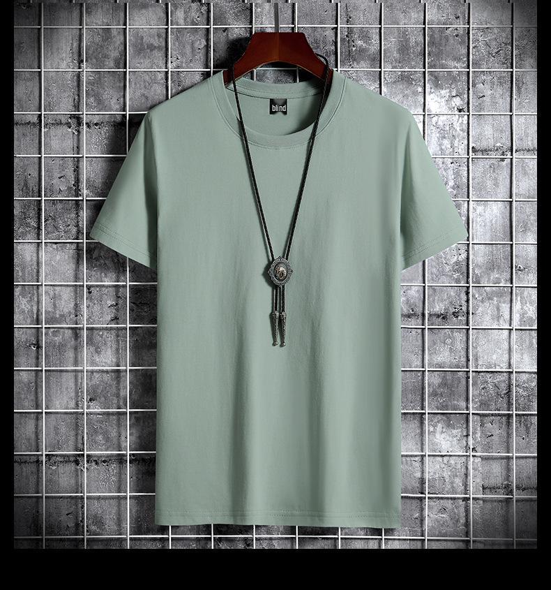Мужская модная повседневная футболка свободного кроя с круглым вырезом и коротким рукавом