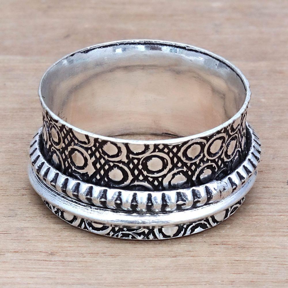 Серебряное кольцо-спиннер для женщин, четыре кольца-спиннера, серебряное ювелирное кольцо "10"