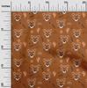 oneOone Cotton Flex Brown Fabric Kids Animal Diy Clothing Quilting Fabric Print Fabric By Yard 40 Inch