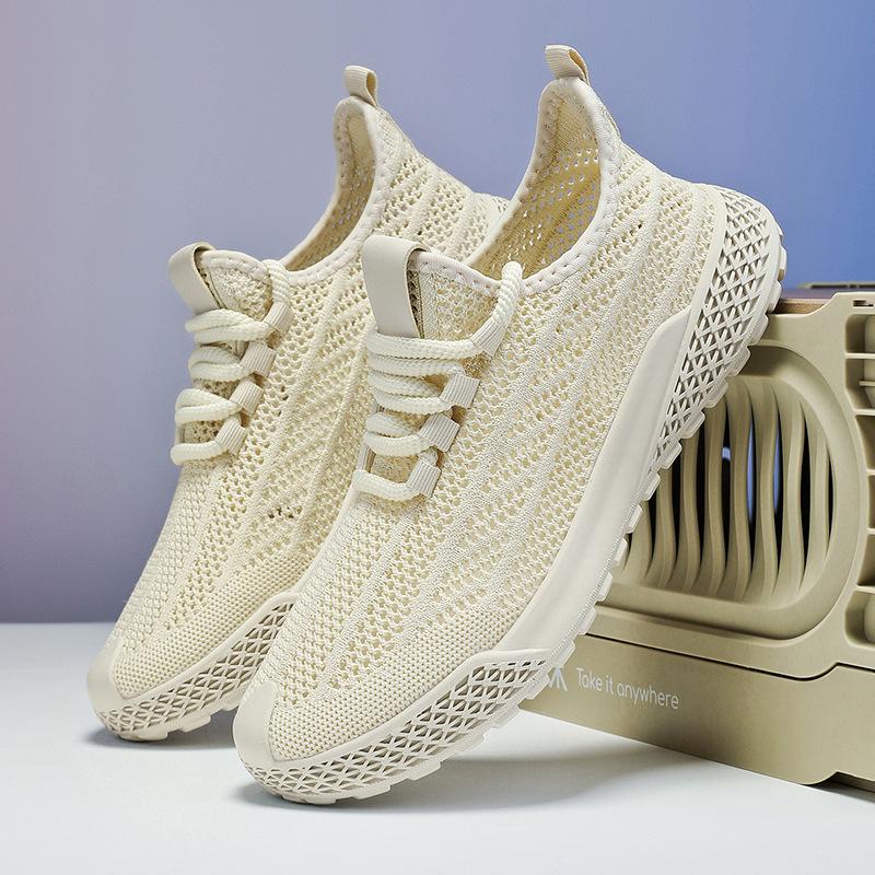 Новая легкая мужская сетчатая обувь на мягкой подошве, дышащая летняя спортивная обувь для улицы, студенческая, удобная, износостойкая повседневная обувь