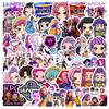 50-Pack Anime Demon Hunter Girl Stickers for Water Cups and Phones - Waterproof & Decorative Korean Graffiti Stickers