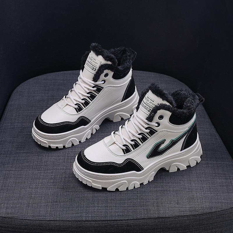 Женская обувь Зимняя обувь Plus Velvet Warm Shoes Спортивная обувь с высоким берцем на платформе Обувь для отдыха на открытом воздухе Обувь для бега Дорожная обувь