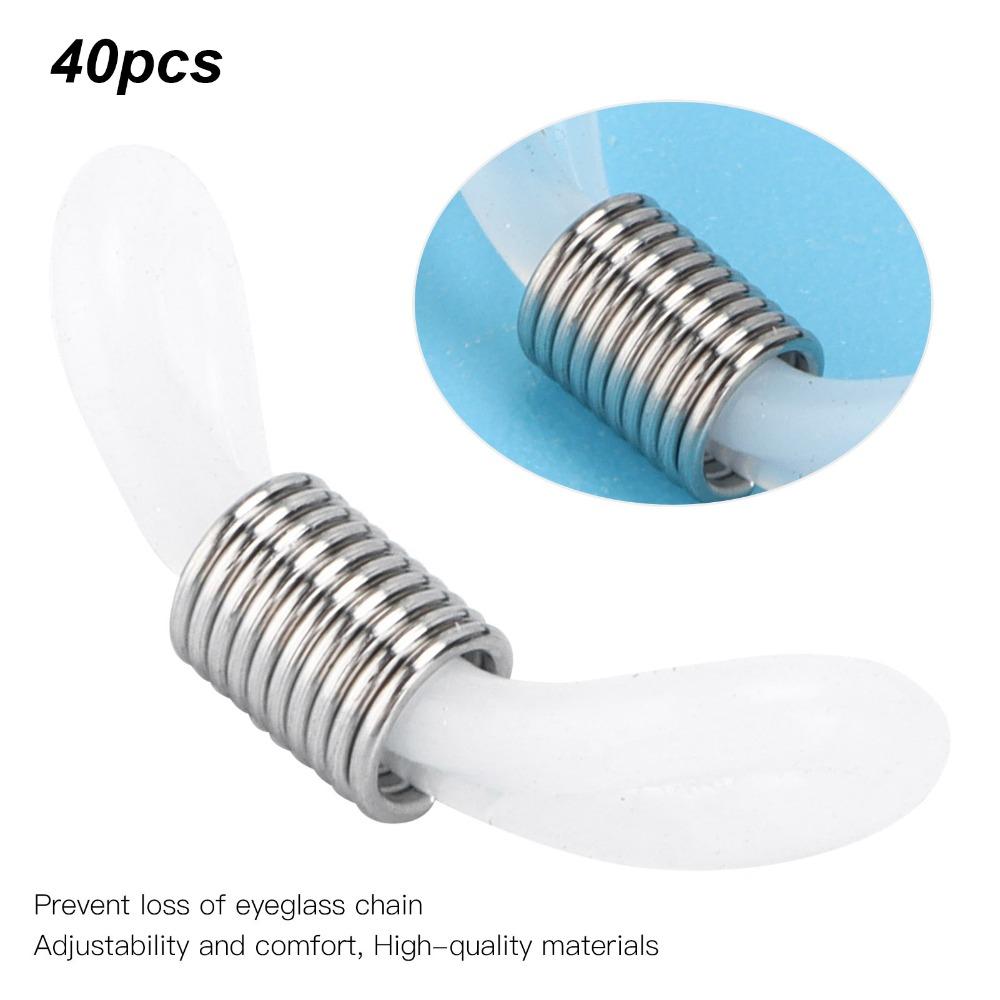 40pcs Comfortable Eyeglass Strap Holders Durable Spectacle End Connectors Eye Glasses Holders