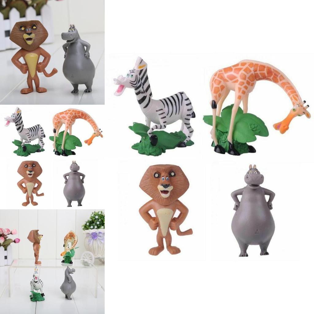 Bring The Madagascar Movie Characters To Life With 4pcs Action Figures Perfect Gift For Kids
