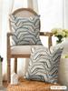 Simple Geo Inlay Pattern Cushion Cover Natural Linen Organic Fabric Double-Sided Printing Breathable Perfect For Home Decor