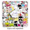 51 стикер Sanrio: KT Cat, Pompompurin, Cinnamoroll - Водонепроницаемые Мультяшные Наклейки для Чемоданов