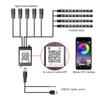 Car Interior Neon RGB Led Ambient Light Fiber Optic Kit With APP Sound Control Multiple Modes Auto Atmosphere Decorative Lamp