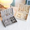 Dustproof Jewelry Storage Box Large Capacity Portable Earring Organizer Ring