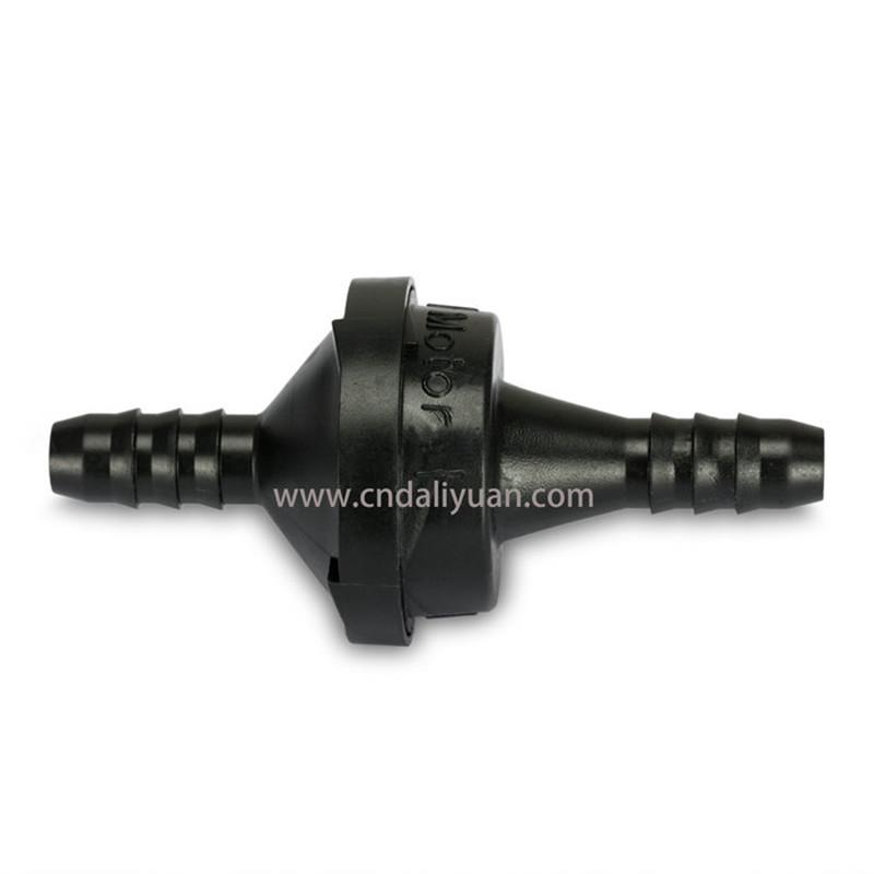 ID6 black color plastic one-way valve non-return valve one way valve air pump vacuum check valve for car 2pcs a lot