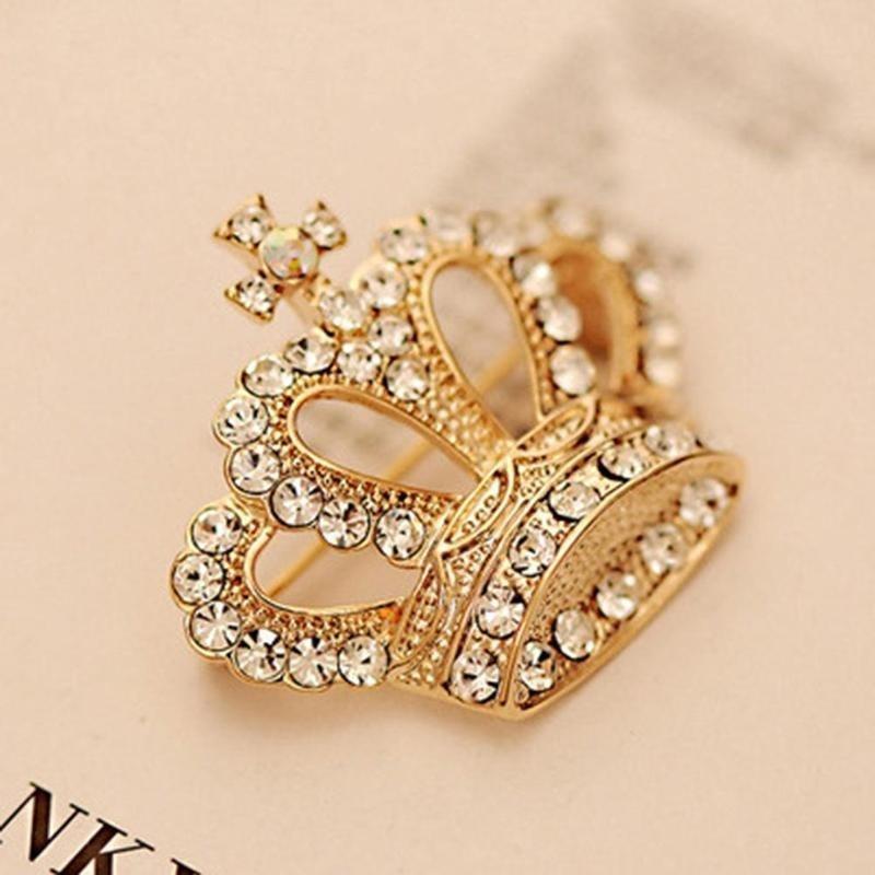Модная элегантная женская брошь в форме короны принцессы на платье