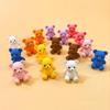 1 Pcs Solid Colored Stereo Simulation Bear Miniatures Sitting Bear Creative Ornament Desktop Decoration Diy Jewelry Cute Animal