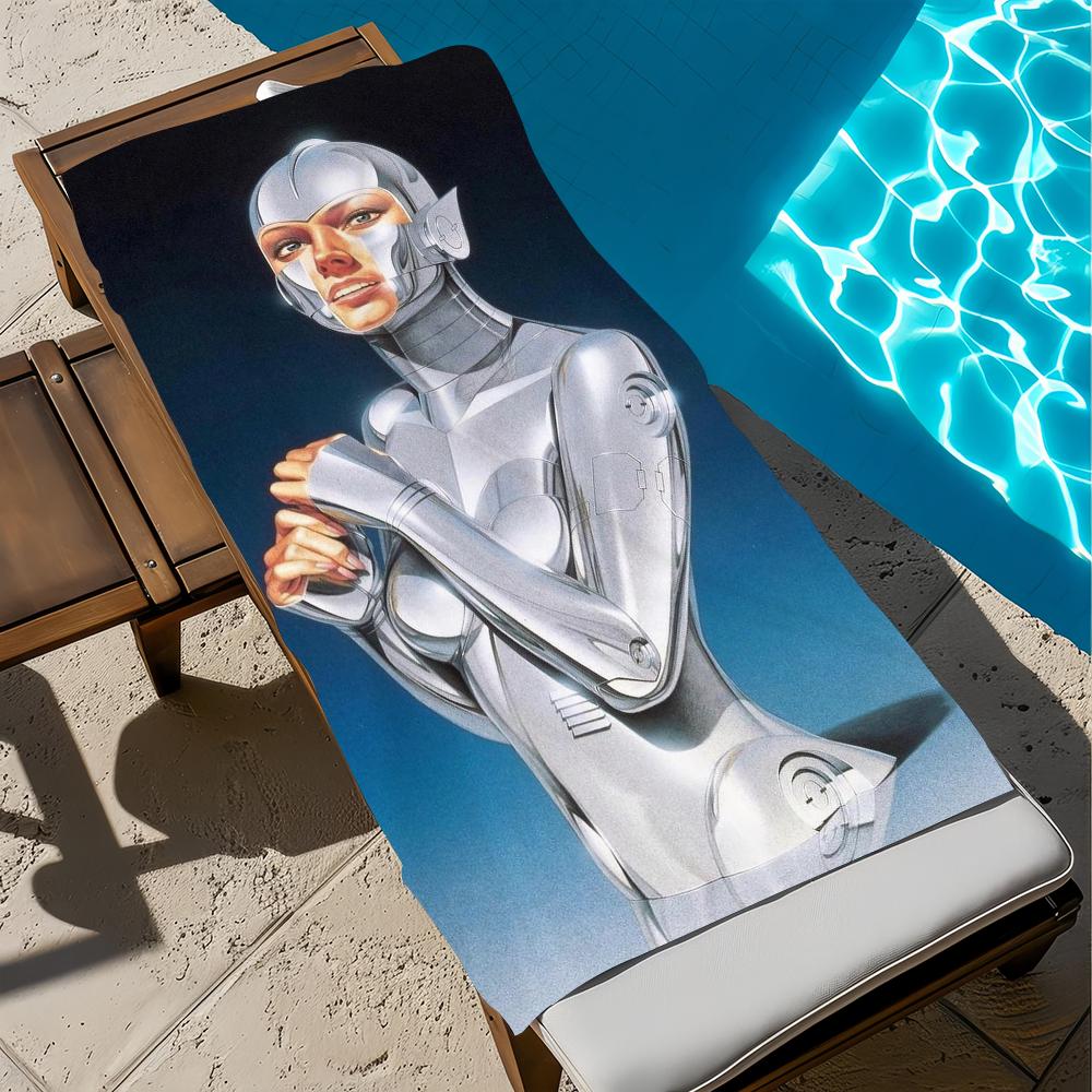 H-Hajime Арт Полотенце Пляжное Быстросохнущее Мягкое S-Sorayama-S Бассейн Полотенца Подарок для Путешествий Спортзал Душ Кемпинг спорт