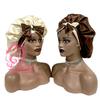 FREE SAMPLE Satin Bonnets Sleeping Caps Double Layer Women Silk Durags Head Tie Headband Designer Hair Bonnet With Custom logo