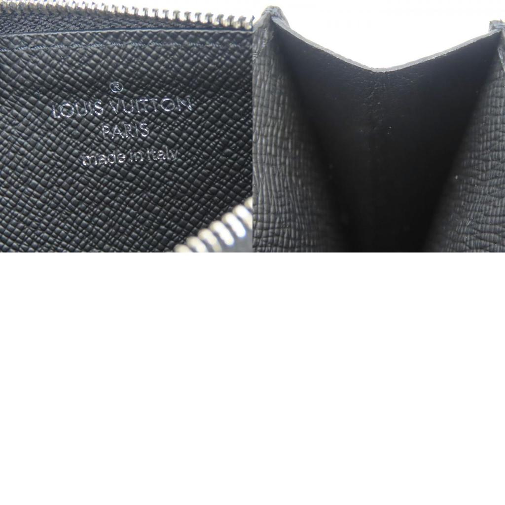 Used LOUIS VUITTON Coin Case Coin Card Holder M30271 Monogram Eclipse Noir Black Fragment Case
