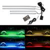 Music Active Sound Control with Remote Control Car-styling Car Bottom Atmosphere Lamp Auto LED Strip Neon Light Underbody Decorative Light 4x 8 Colors