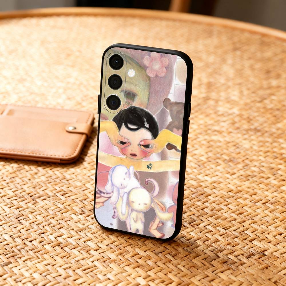 A-Art E-Essay-A-Aya T-Takano Чехол для телефона Samsung A73,A21s,A22,A31,A32,A52,A53,A71,A80,Мягкий черный корпус