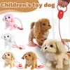 Simulated Plush Electric Dog Suspension With Luminous Pet Electronic Dog Leash, Forward And Backward Barking, Children's Toy Dog