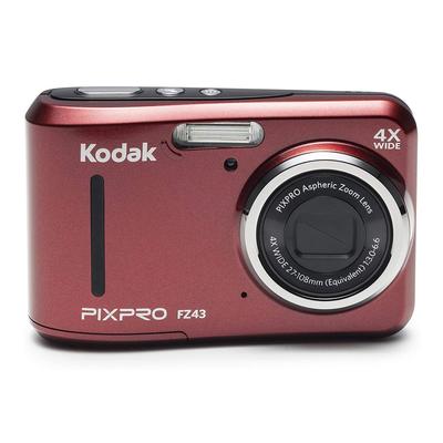 Kodak Цифровая камера PIXPRO Friendly Zoom FZ43 16 МП с 4-кратным оптическим зумом и ЖК-экраном 2,7 от Kodak (красный)